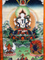 Thangka - Avalokitesvara Thangka (Hand Painted, 17"x25") - Tibetan Spirit