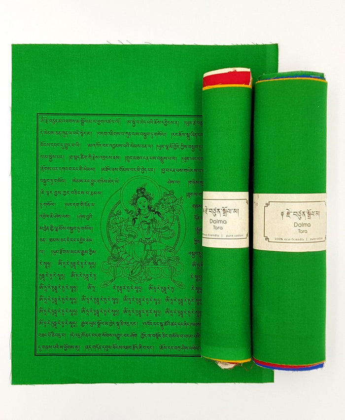 Green Tara Prayer Flags - 100% Cotton