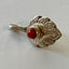 Silver & Coral Clip Mala Counter
