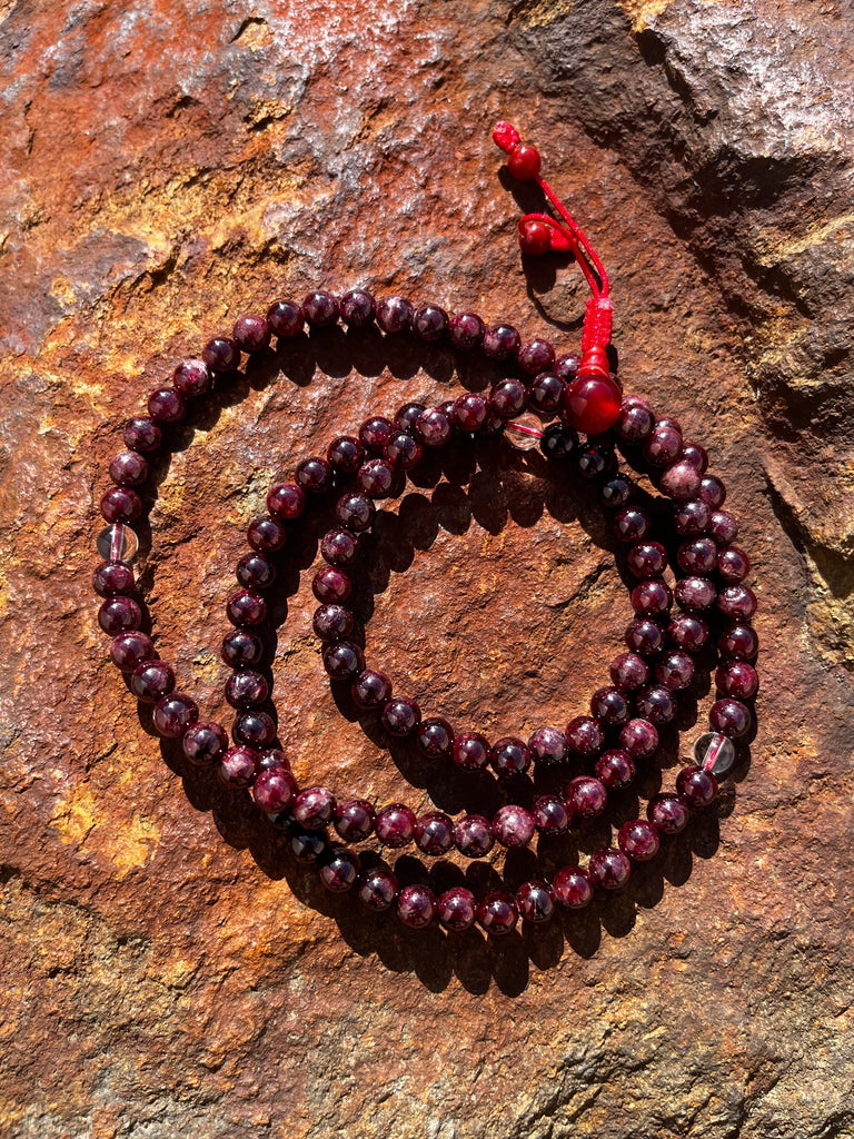 Red garnet mala discount