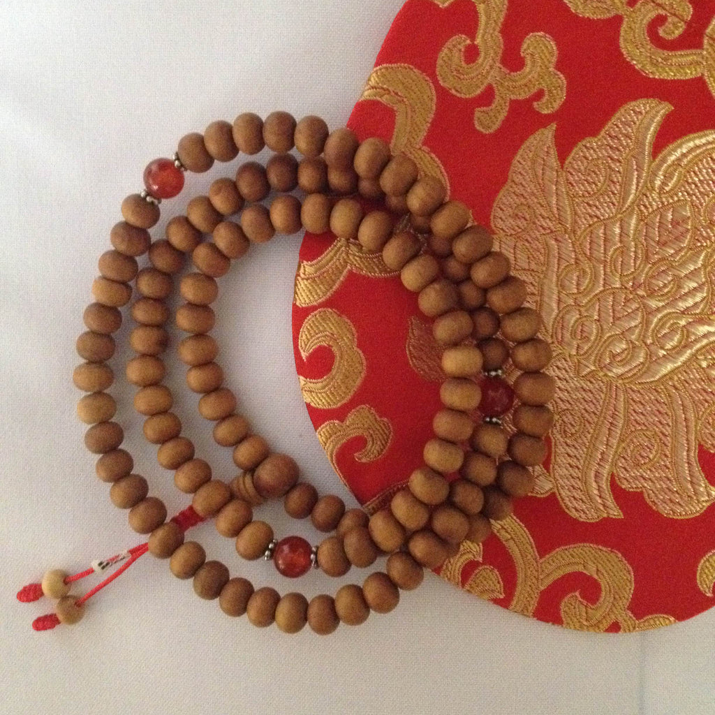 Tibetan Mala Sandalwood Mala 108 Beads Prayer Mala, sandalwood