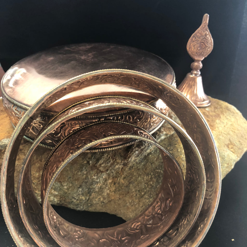 Copper Mandala Set w/Brass Trim