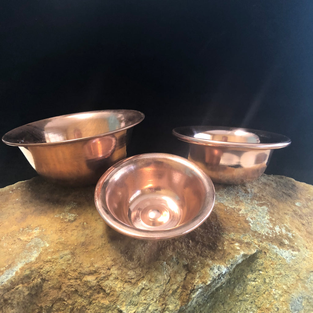 Polished Copper Offering Bowls