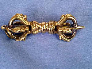 Small Brass Vajra  Pendant