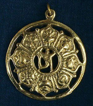 brass 8 auspicious symbols on lotus