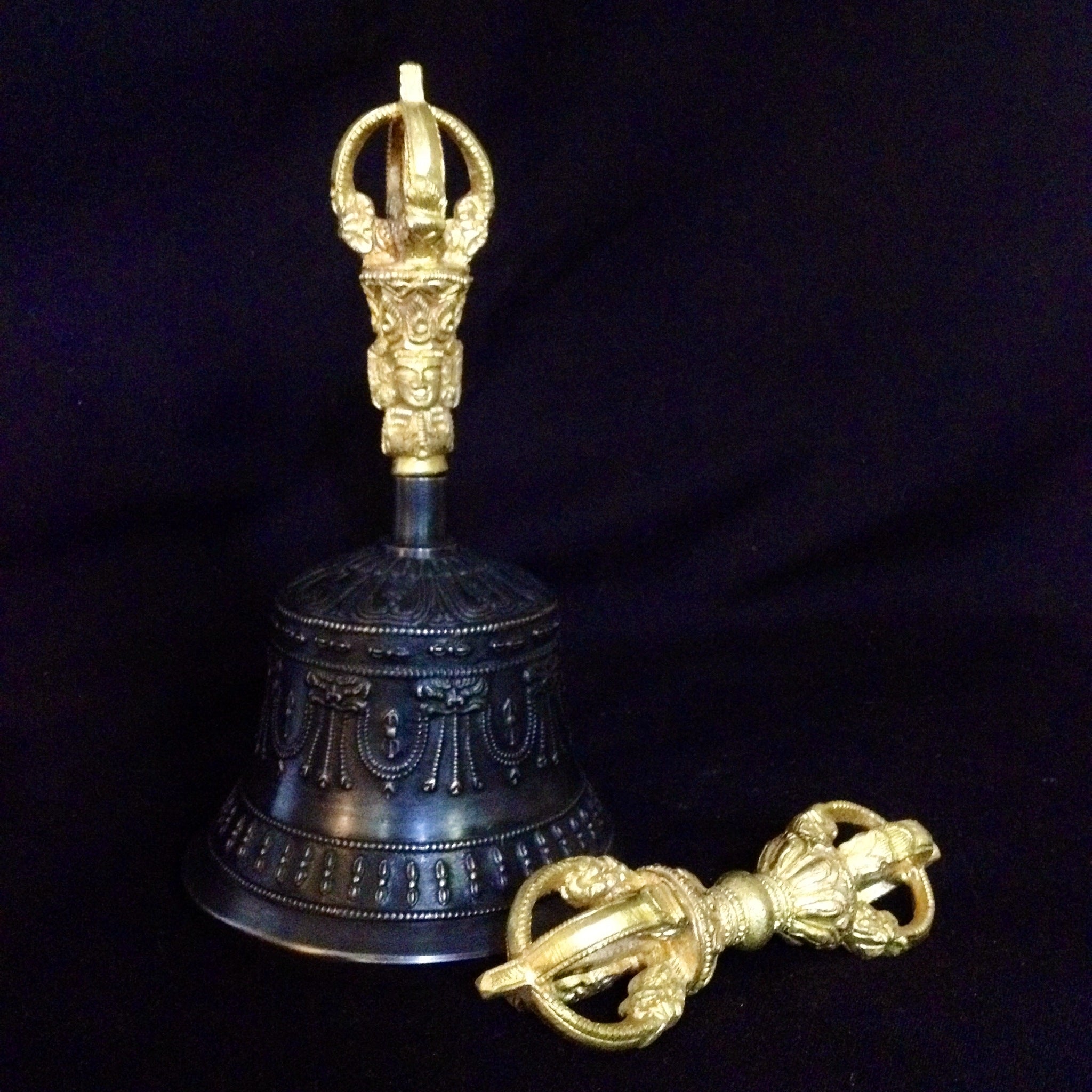 Bell & Vajra - Five Pronged (Black, Standard) – Tibetan Spirit