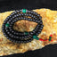 Full Malas - Bone Black Mala (108 Beads, Jadeite Spacers) - Tibetan Spirit