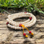 Full Malas - Bone White Mala (108 Beads, Coral Style Spacers) - Tibetan Spirit