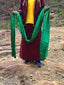Katag - Green Silky Katag / Khata - 8 Auspicious Symbols - Ceremonial Tibetan Scarf - Tibetan Spirit