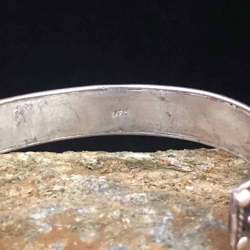 Mani Mantra Silver Cuff Bracelet