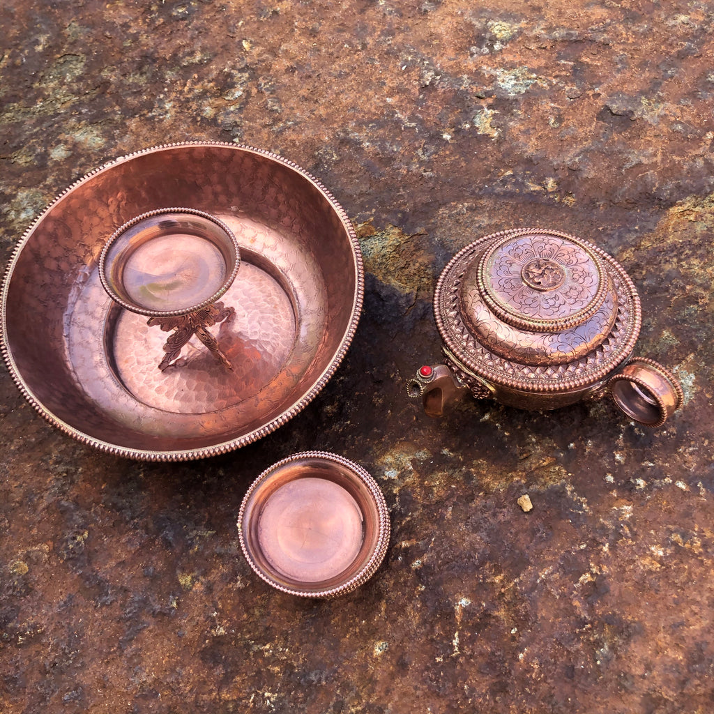 Jambhala Water-Offering (Chutor) Set - Small Handmade