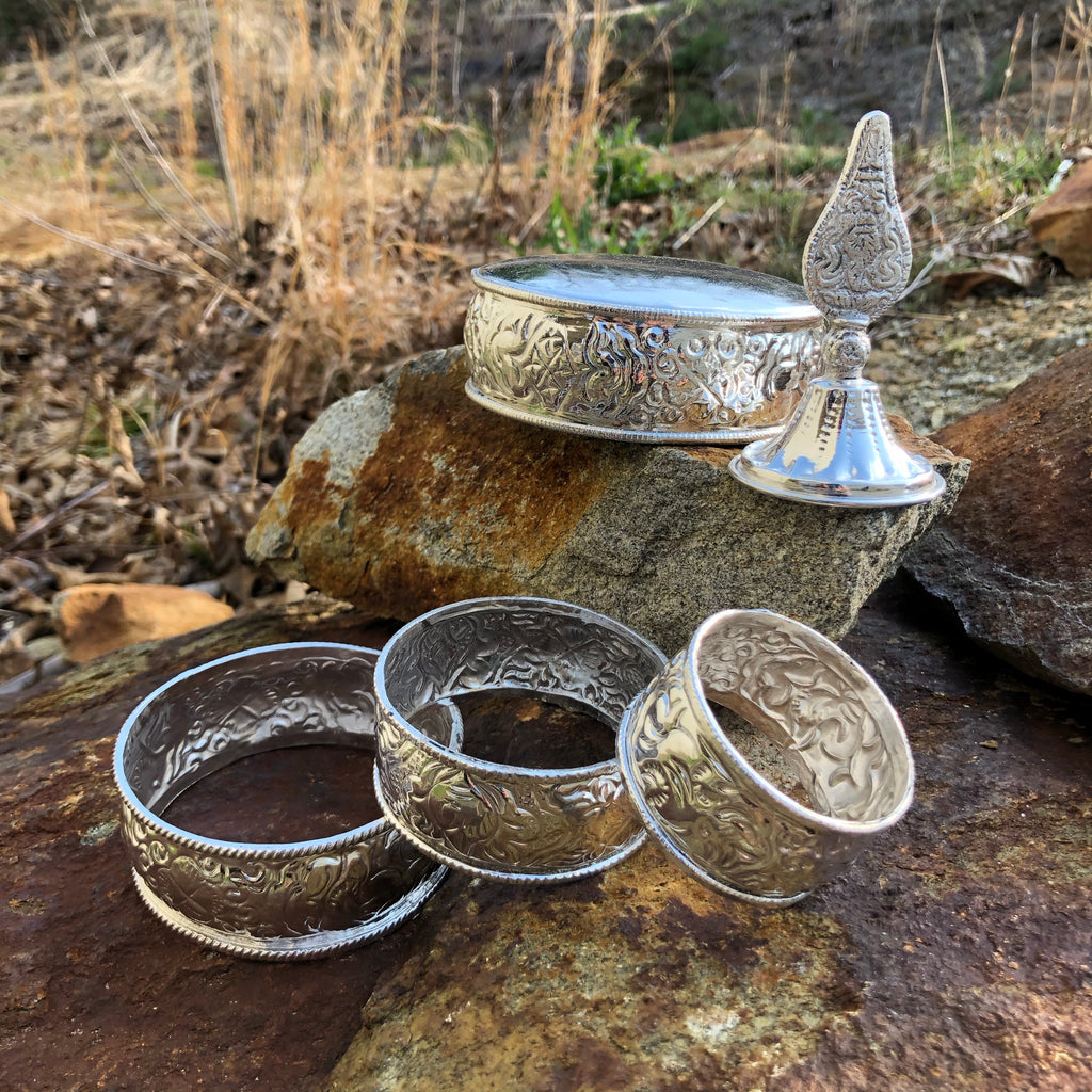 Mandala Set- White metal