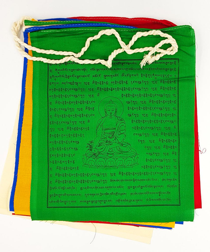 Medicine Buddha Prayer Flags - 100% Cotton