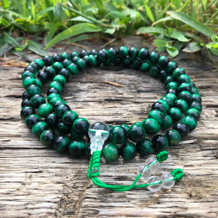 Green Tiger’s Eye mala