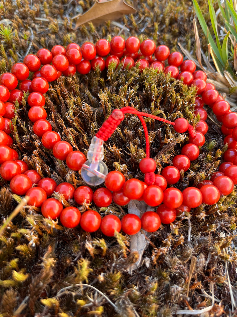 Highest Quality Coral Mala – Tibetan Spirit