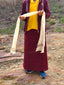 Katag - Ivory Katag / Khata - 8 Auspicious Symbols - Tibetan Ceremonial Scarf (6 - Feet) - Tibetan Spirit