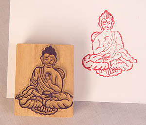 seated Buddha stamp