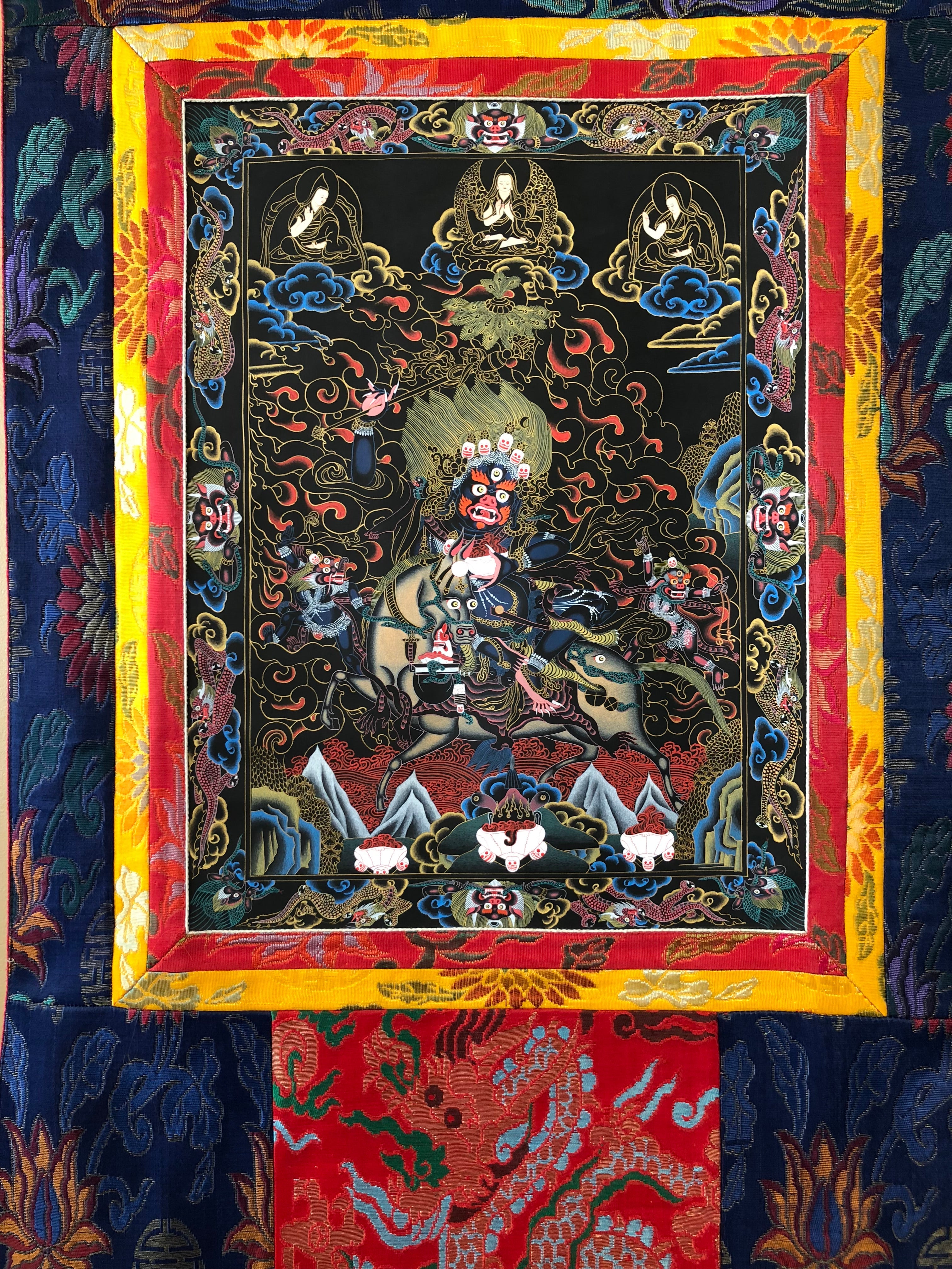 Palden Lhamo Thangka (Hand Painted, 15” x 20”) – Tibetan Spirit