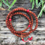 Full Malas - Rudraksha Mala (108 Beads, Coral Spacers) - Tibetan Spirit