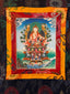 Thangka - Vajrasattva Thangka (Hand Painted, 7" x 9") - Tibetan Spirit