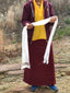 Katag - White Katag / Khata - 8 Auspicious Symbols - Ceremonial Tibetan Scarf (7 - feet) - Tibetan Spirit