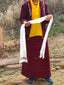 Katag - White Sheer Katag / Khata - 8 Auspicious Symbols - Ceremonial Tibetan Scarf (6 - Feet) - Tibetan Spirit